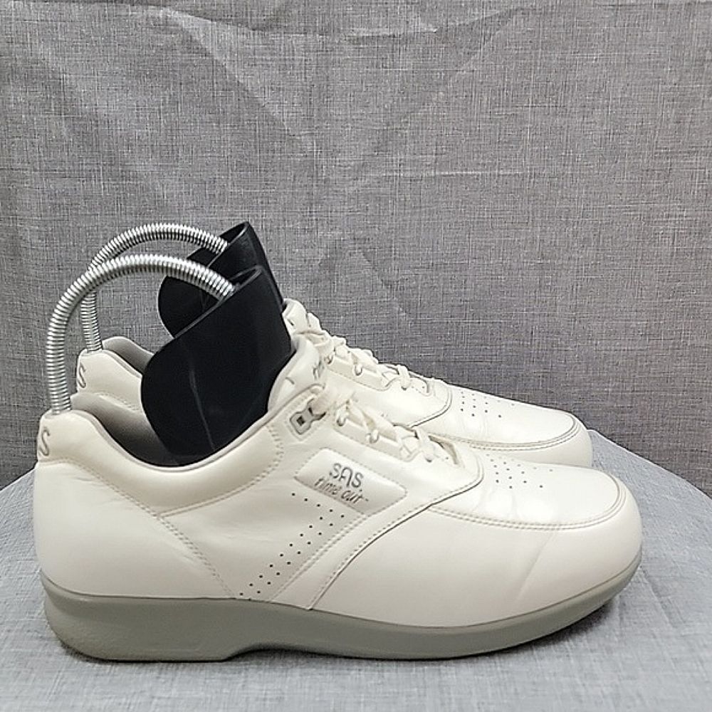 SAS Time Out Men's bone leather Comfort lace-up walking sneakers SZ 10.5